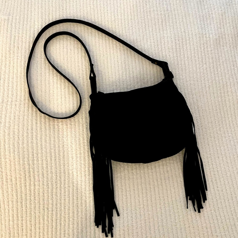 Cute Small Black Suede Purse